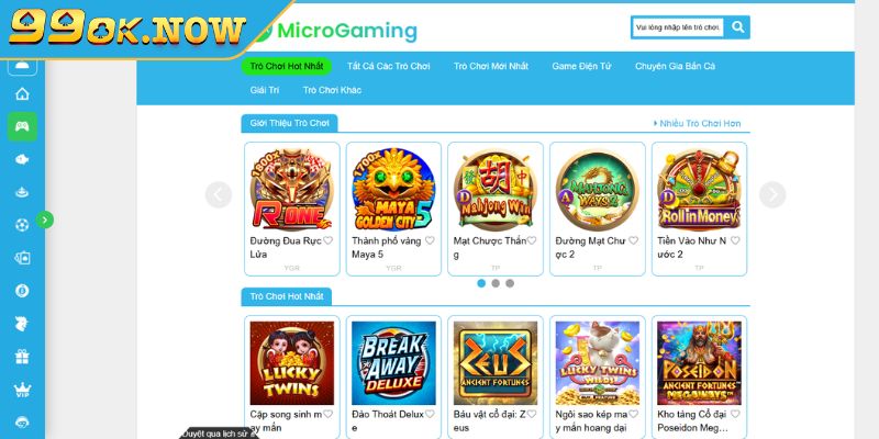 Tổng quan về sảnh game nổ hũ MG 99OK 